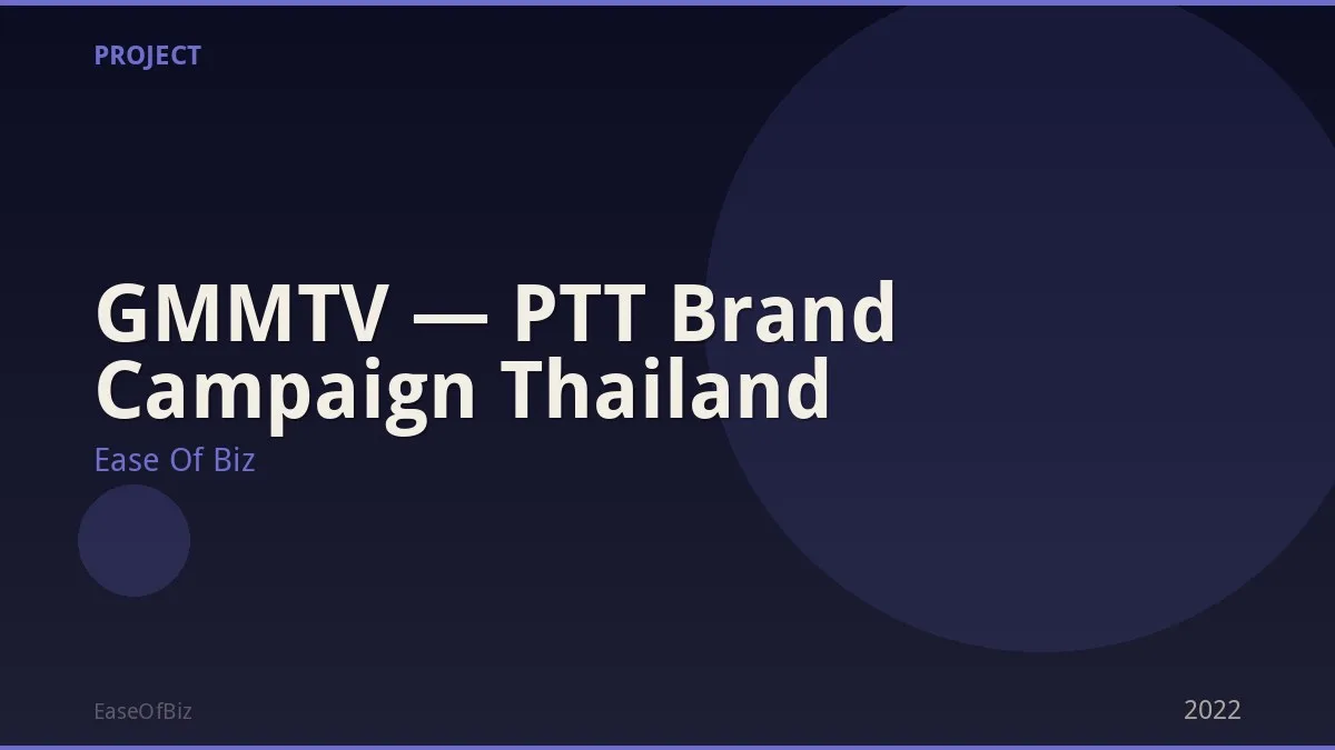 GMMTV — PTT Brand Campaign Thailand