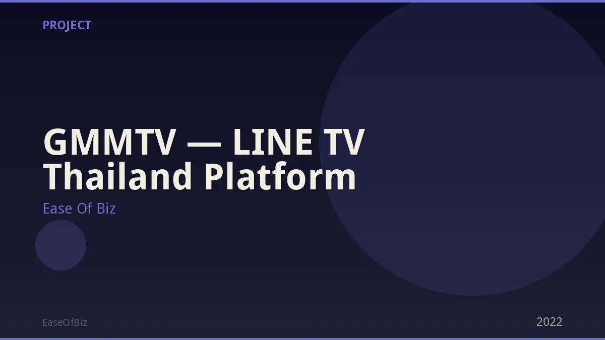 GMMTV — LINE TV Thailand Platform