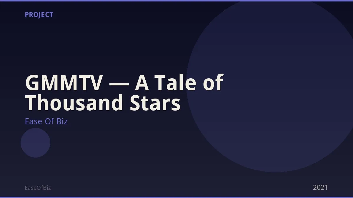 GMMTV — A Tale of Thousand Stars