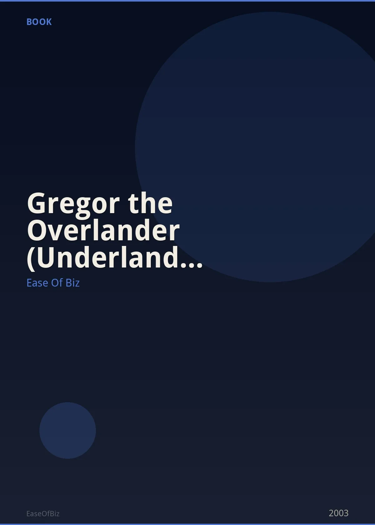 Gregor the Overlander (Underland Chronicles)