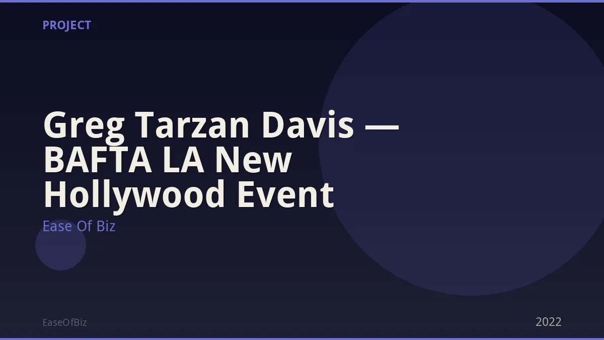 Greg Tarzan Davis — BAFTA LA New Hollywood Event