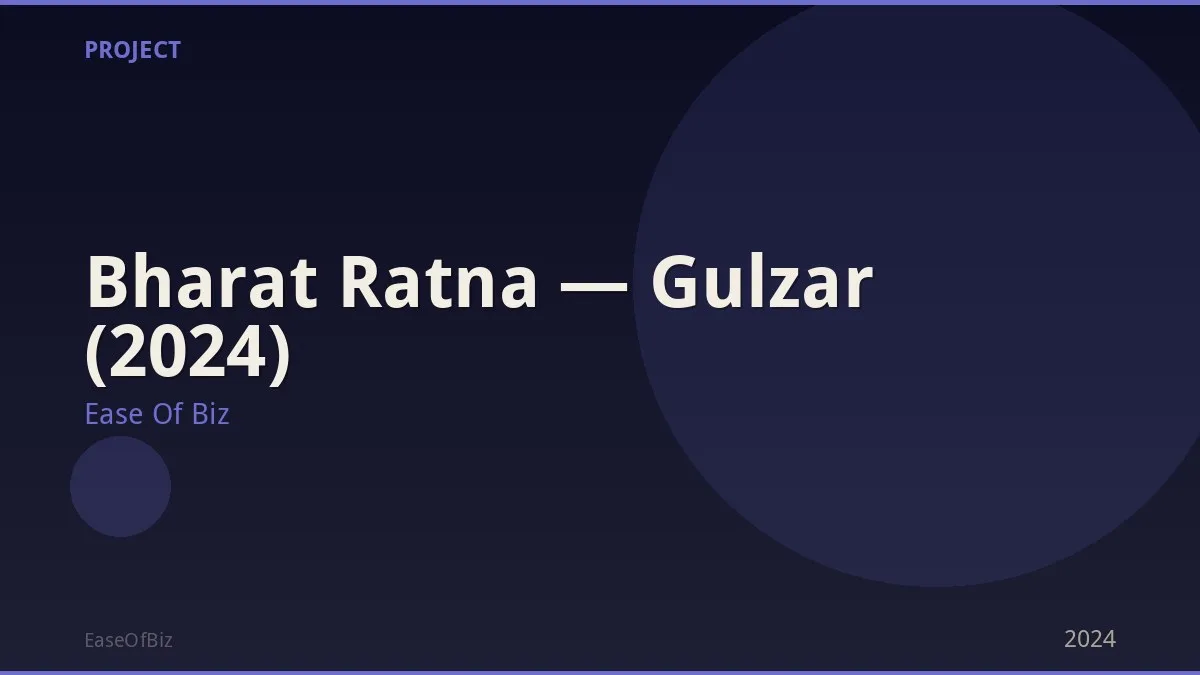 Bharat Ratna — Gulzar (2024)