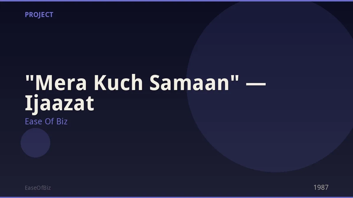 "Mera Kuch Samaan" — Ijaazat