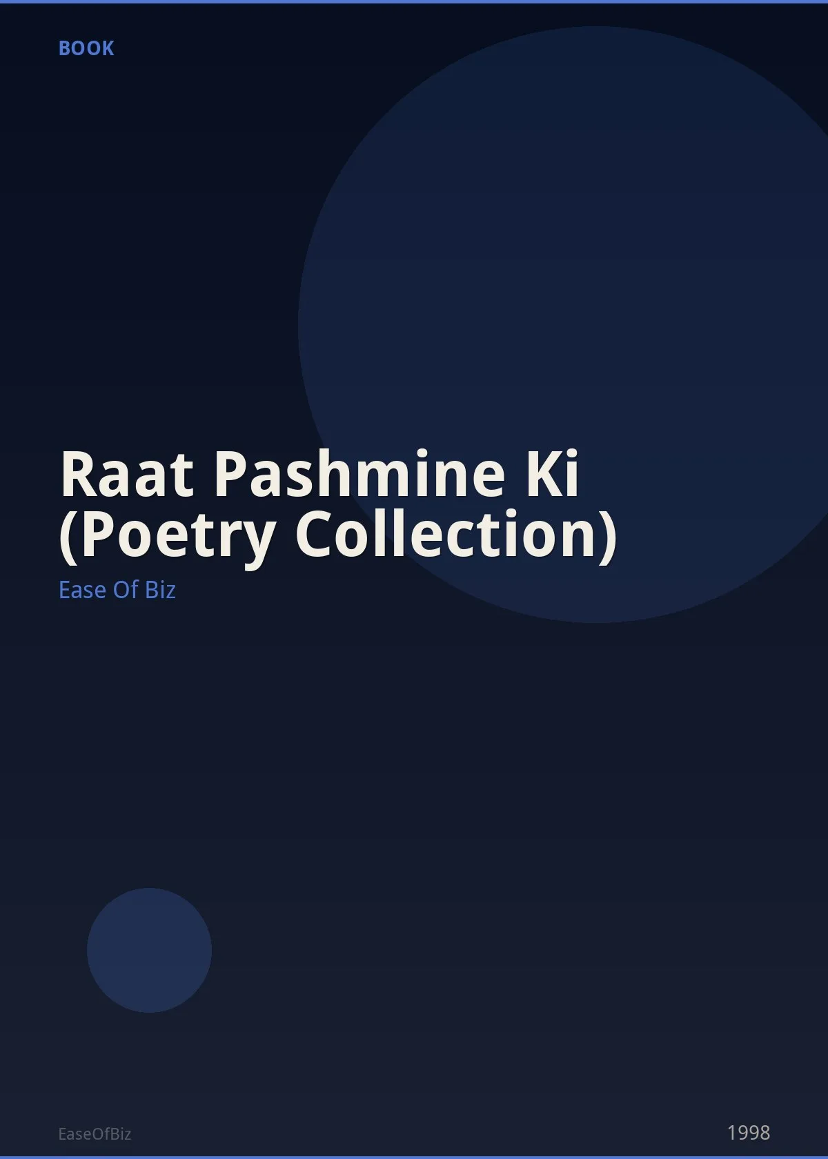 Raat Pashmine Ki (Poetry Collection)