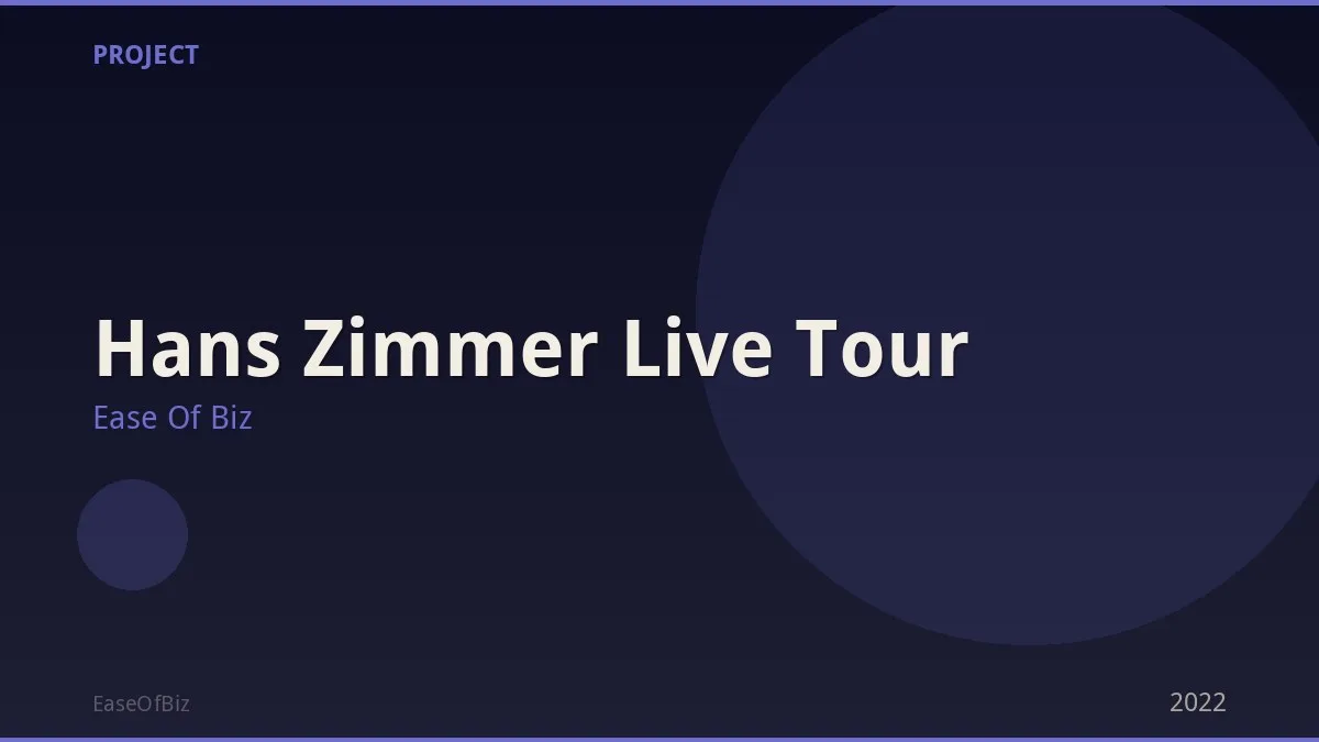 Hans Zimmer Live Tour