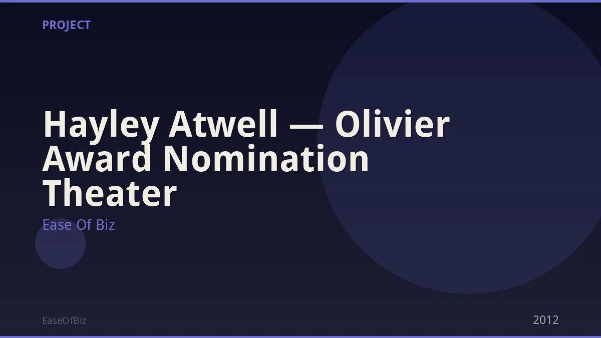 Hayley Atwell — Olivier Award Nomination Theater