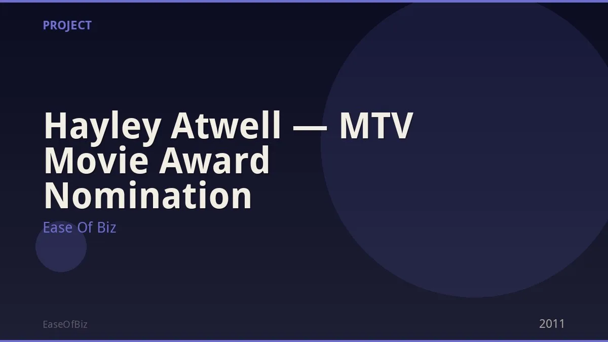 Hayley Atwell — MTV Movie Award Nomination