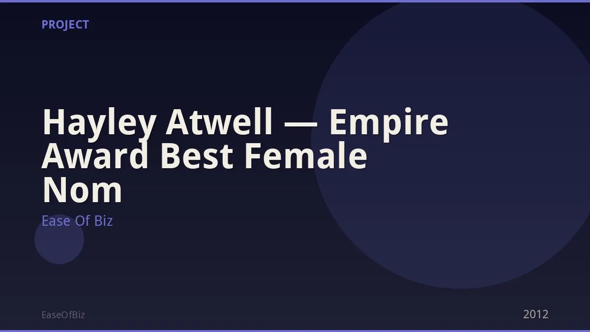 Hayley Atwell — Empire Award Best Female Nom