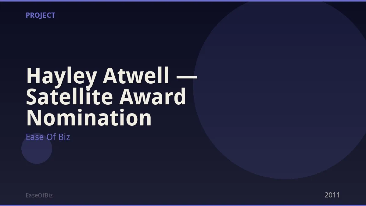 Hayley Atwell — Satellite Award Nomination