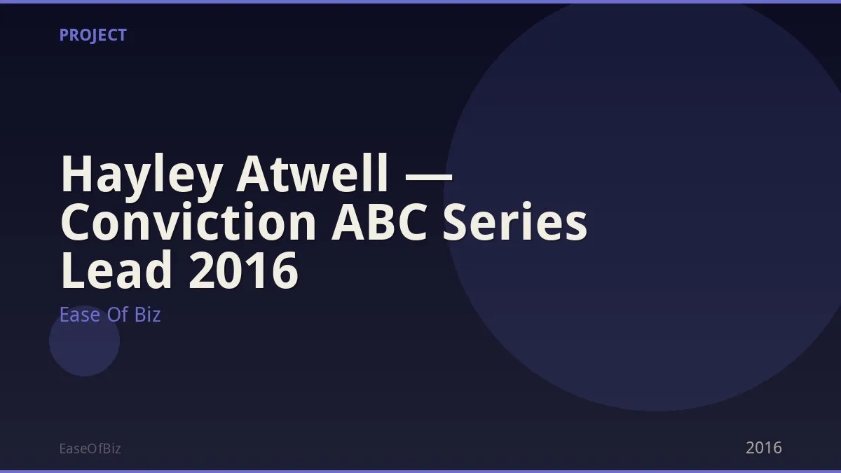 Hayley Atwell — Conviction ABC Series Lead 2016