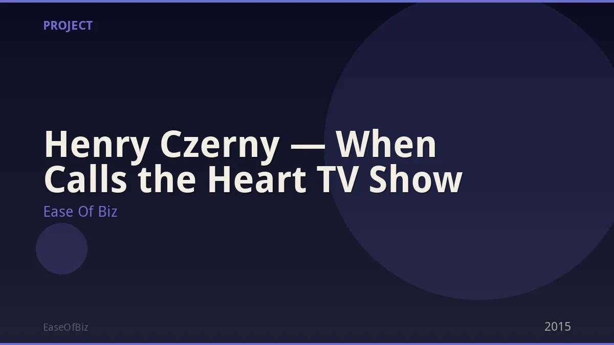 Henry Czerny — When Calls the Heart TV Show