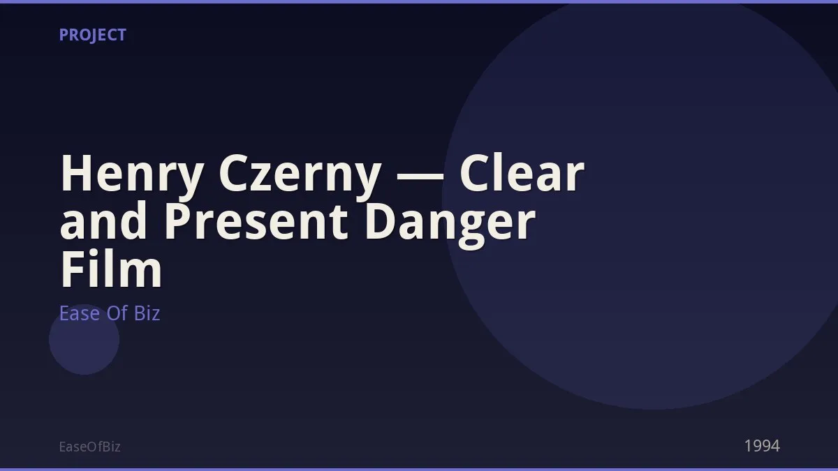 Henry Czerny — Clear and Present Danger Film