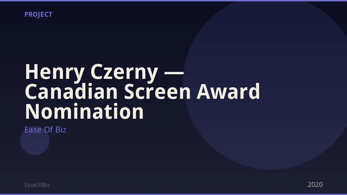 Henry Czerny — Canadian Screen Award Nomination