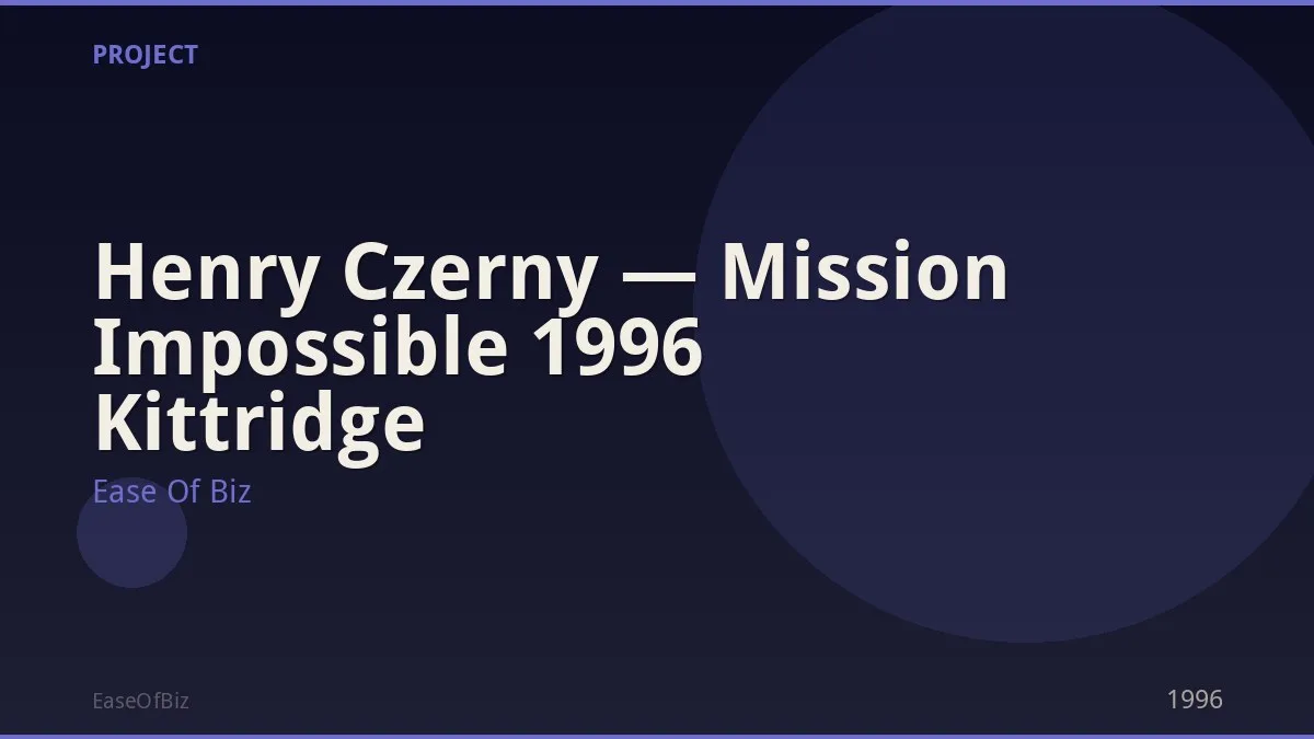 Henry Czerny — Mission Impossible 1996 Kittridge