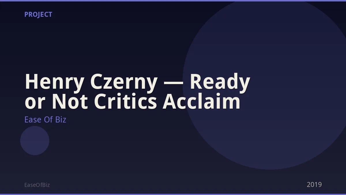 Henry Czerny — Ready or Not Critics Acclaim