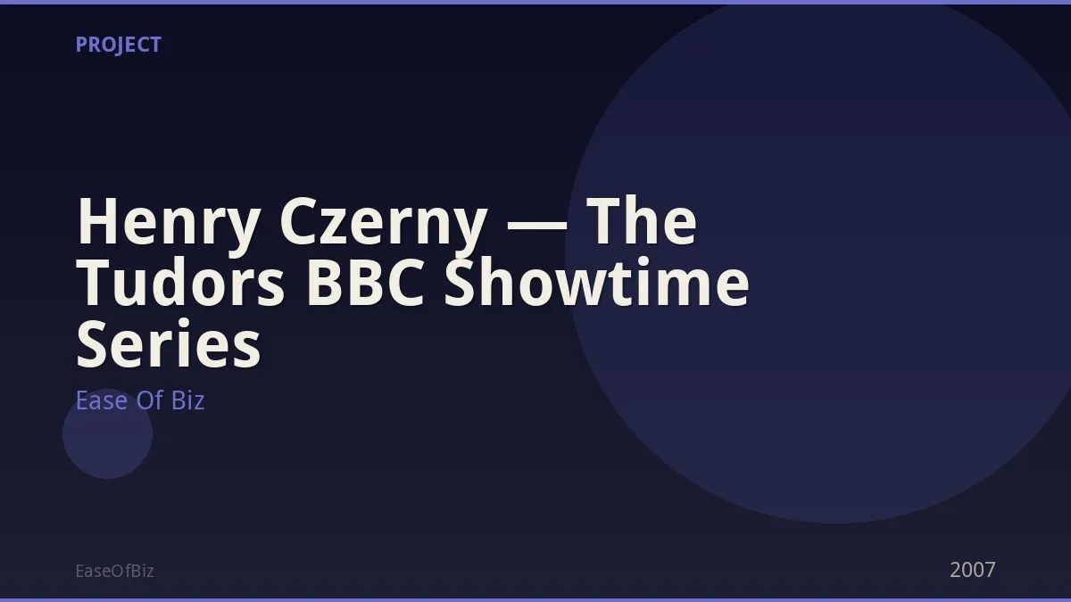 Henry Czerny — The Tudors BBC Showtime Series
