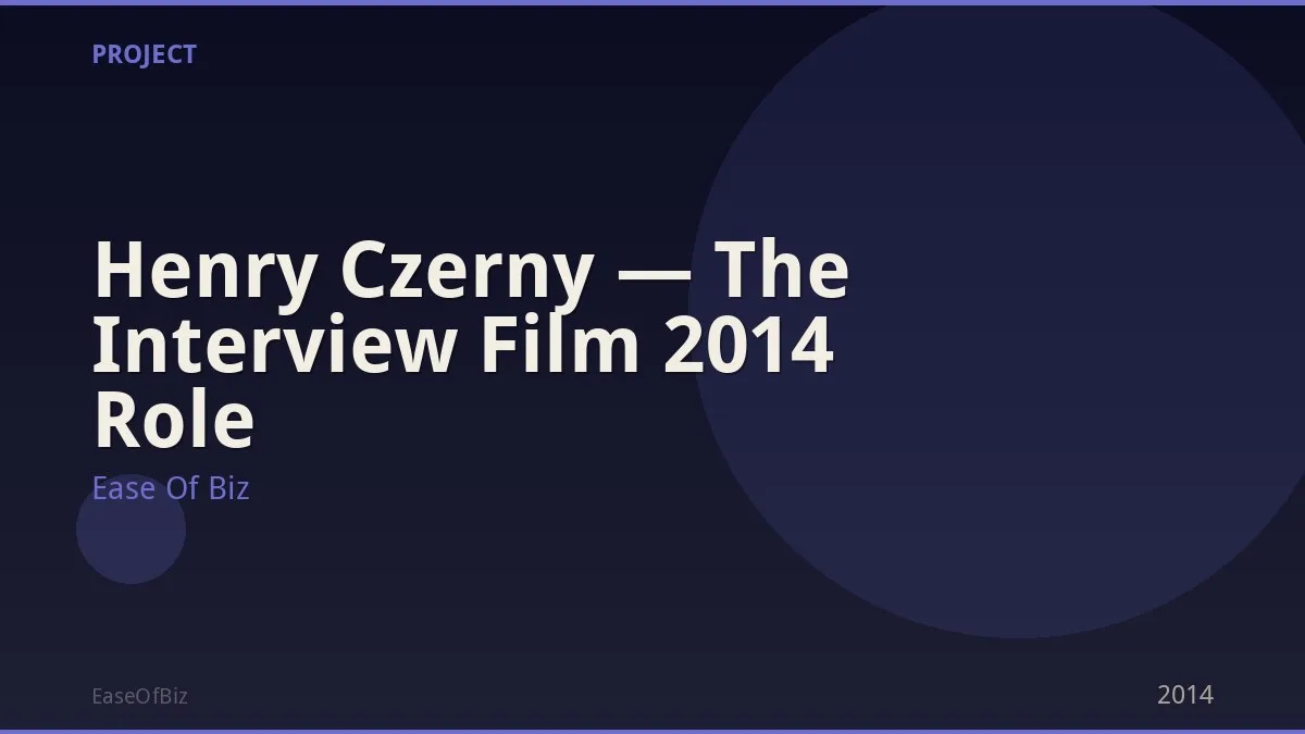Henry Czerny — The Interview Film 2014 Role