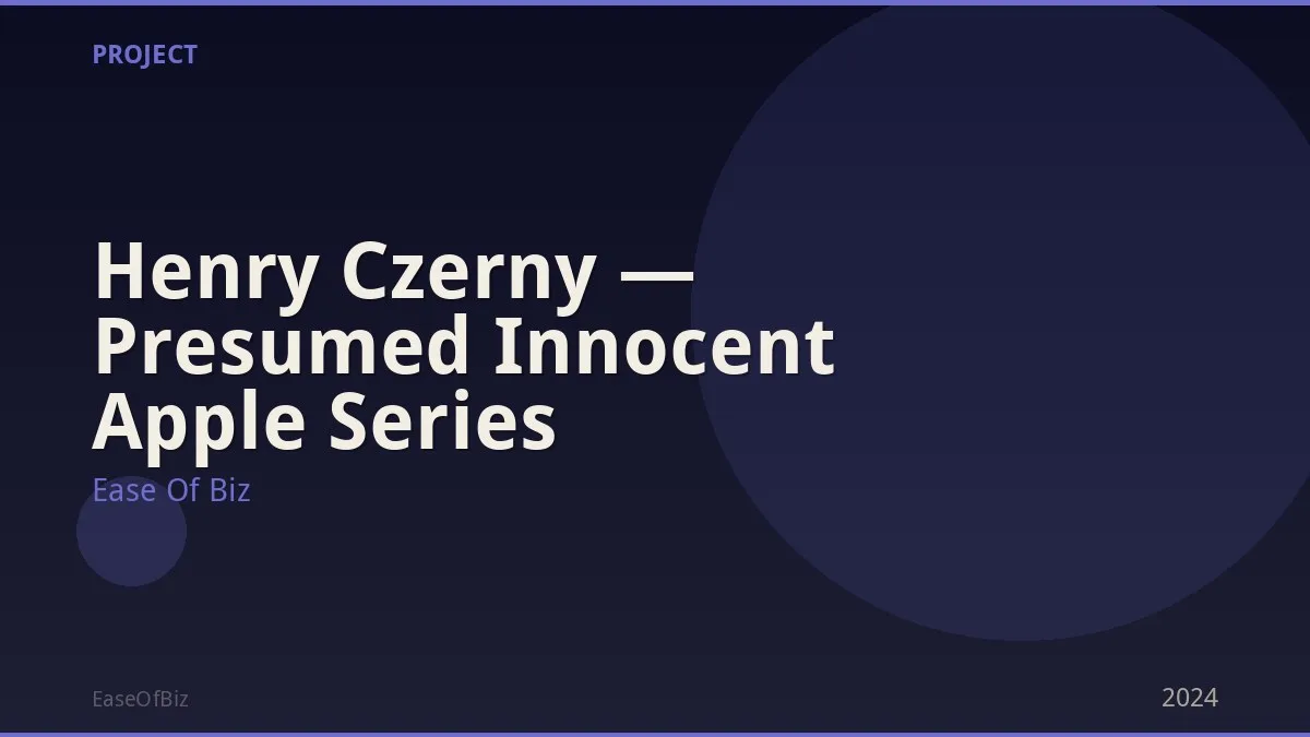 Henry Czerny — Presumed Innocent Apple Series
