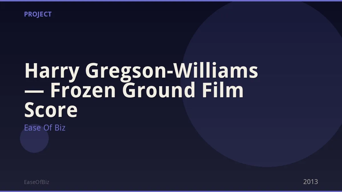 Harry Gregson-Williams — Frozen Ground Film Score