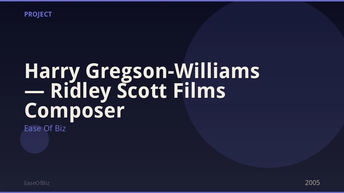Harry Gregson-Williams — Ridley Scott Films Composer