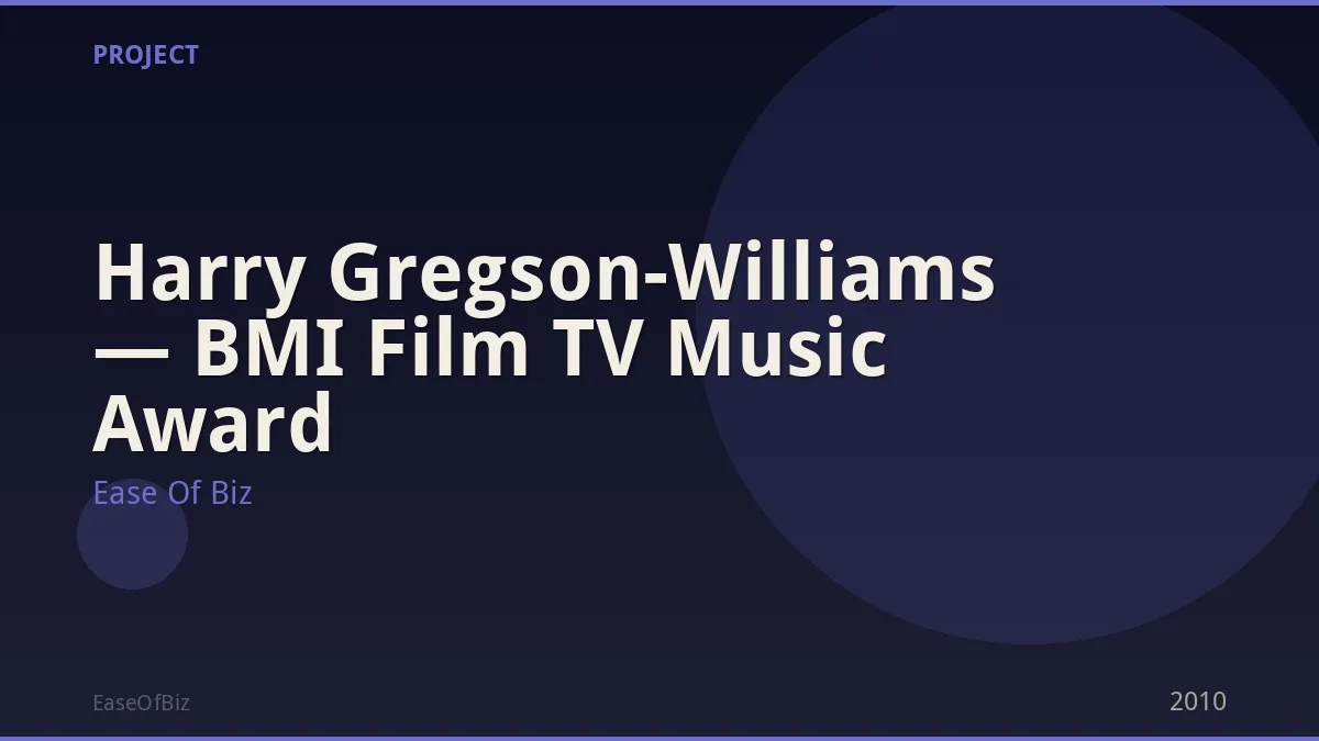 Harry Gregson-Williams — BMI Film TV Music Award