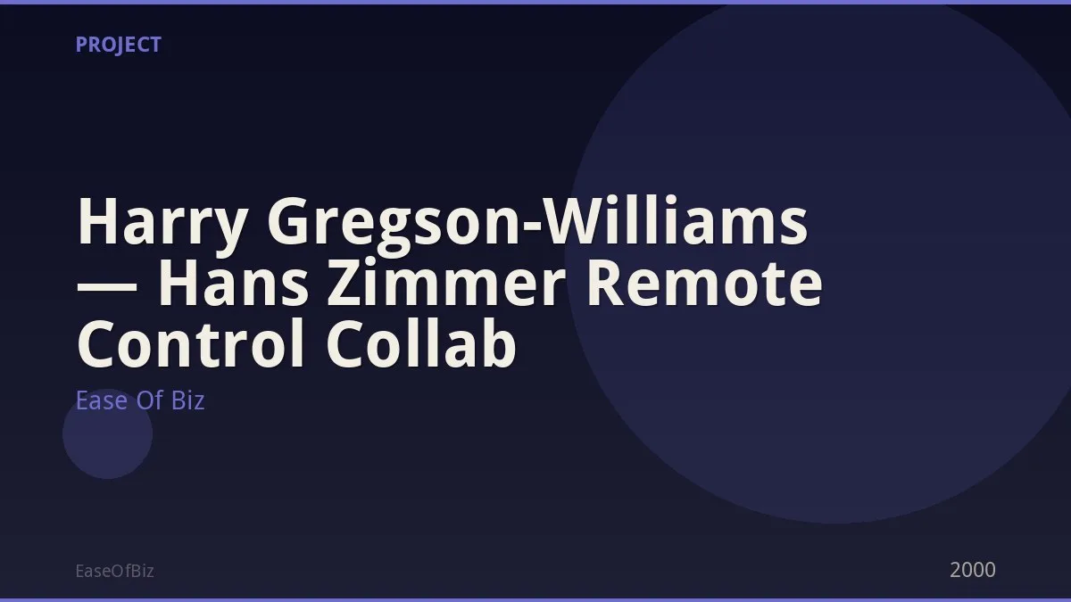 Harry Gregson-Williams — Hans Zimmer Remote Control Collab