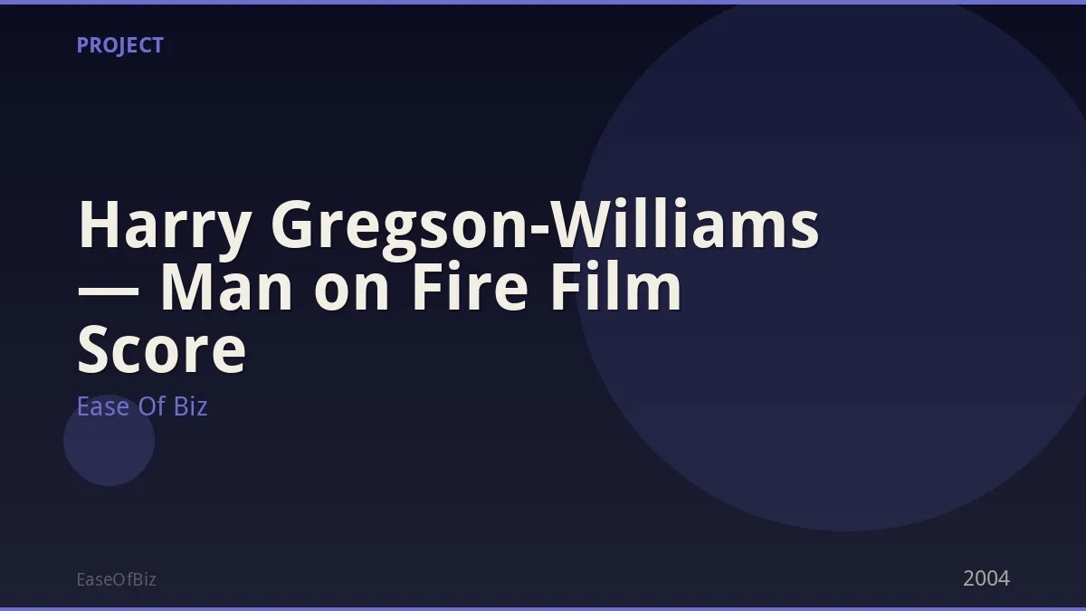Harry Gregson-Williams — Man on Fire Film Score