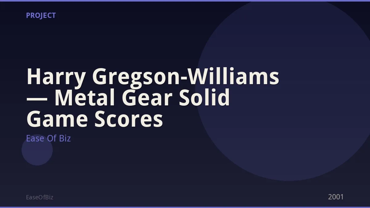 Harry Gregson-Williams — Metal Gear Solid Game Scores