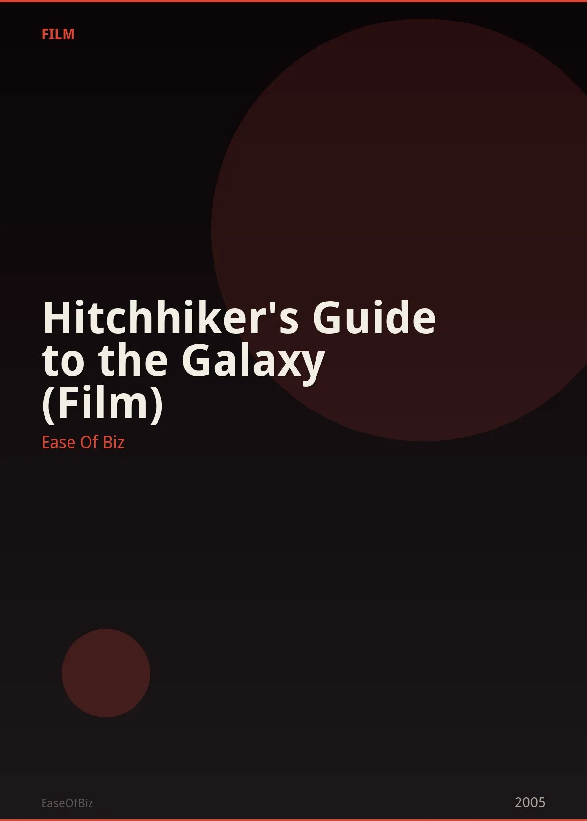 Hitchhiker's Guide to the Galaxy (Film)