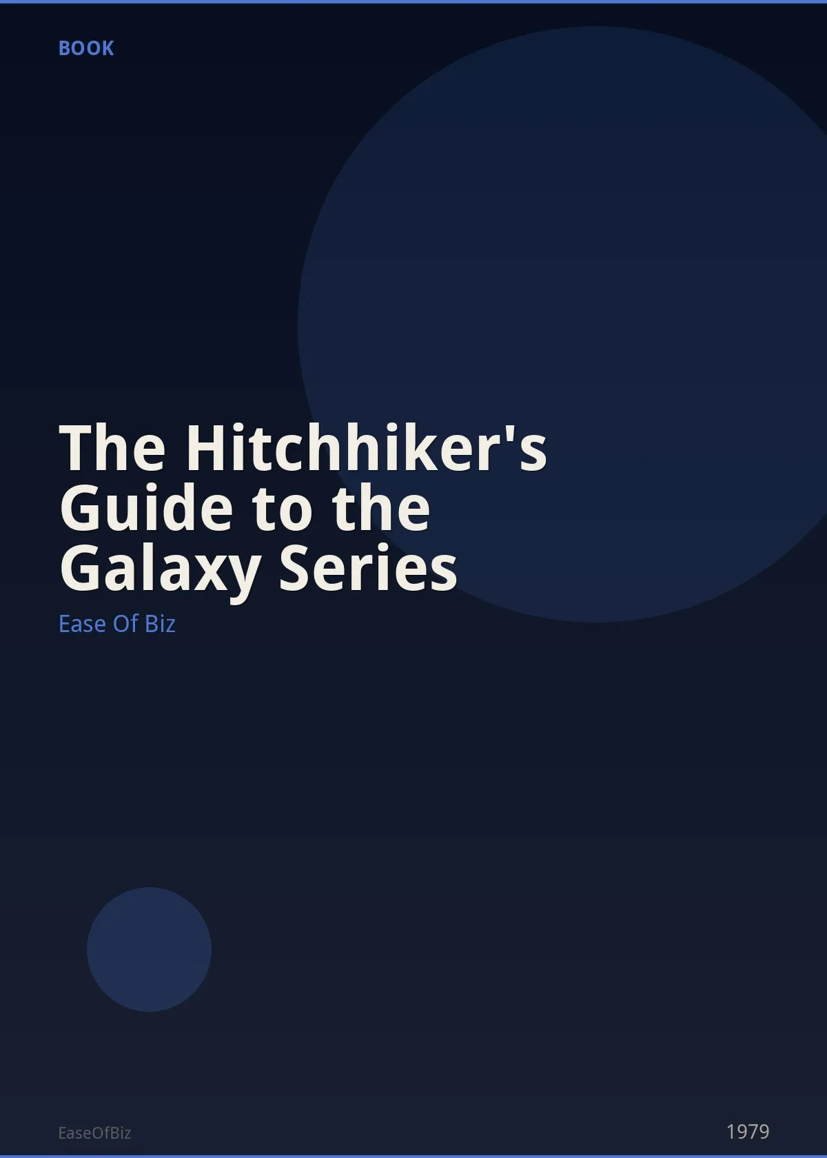 The Hitchhiker's Guide to the Galaxy Series