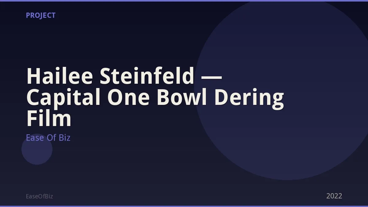 Hailee Steinfeld — Capital One Bowl Dering Film