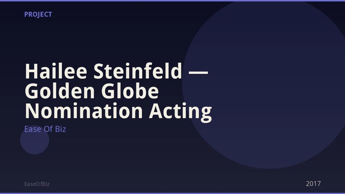 Hailee Steinfeld — Golden Globe Nomination Acting