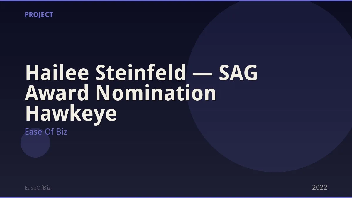 Hailee Steinfeld — SAG Award Nomination Hawkeye