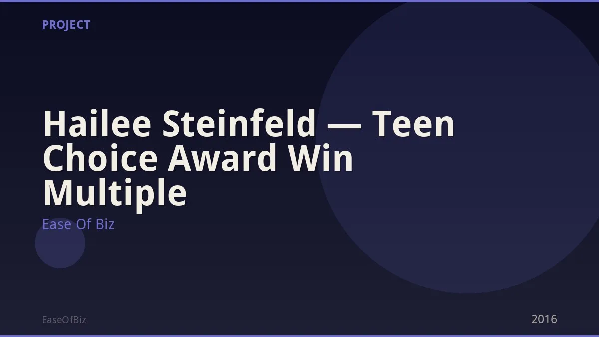 Hailee Steinfeld — Teen Choice Award Win Multiple