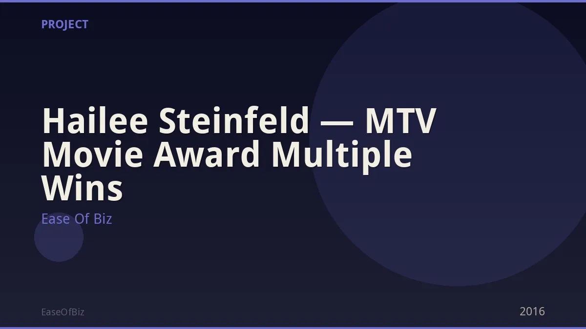 Hailee Steinfeld — MTV Movie Award Multiple Wins