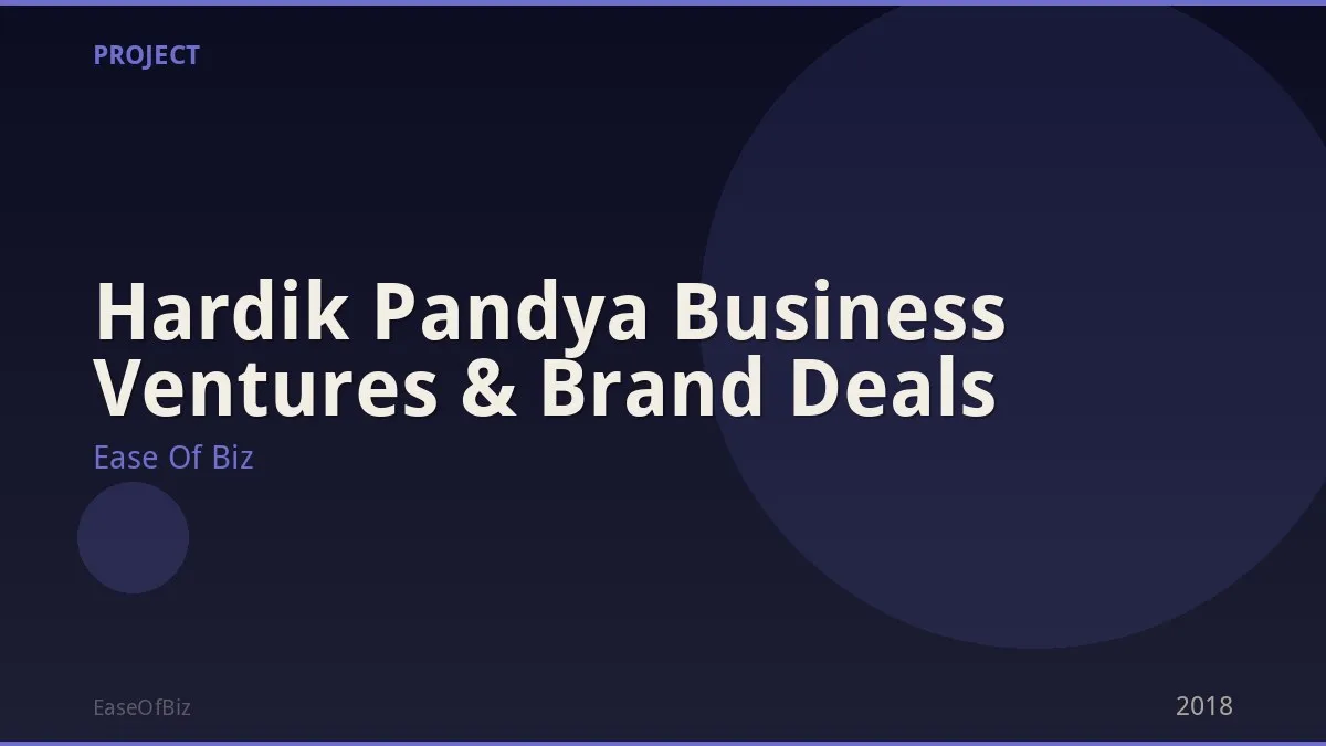 Hardik Pandya Business Ventures & Brand Deals