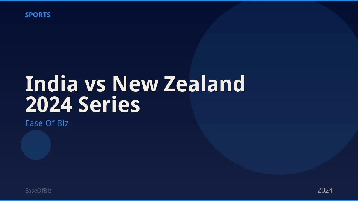 India vs New Zealand 2024 Series