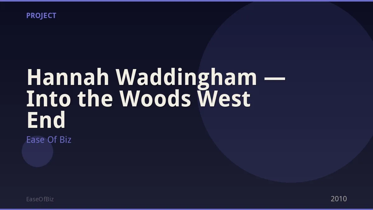 Hannah Waddingham — Into the Woods West End