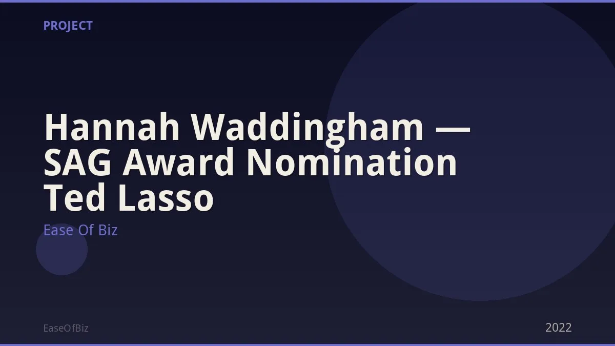 Hannah Waddingham — SAG Award Nomination Ted Lasso