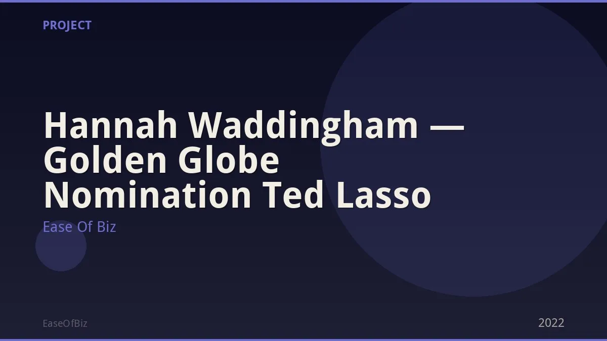 Hannah Waddingham — Golden Globe Nomination Ted Lasso