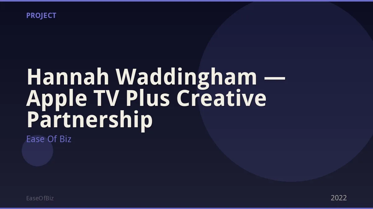 Hannah Waddingham — Apple TV Plus Creative Partnership