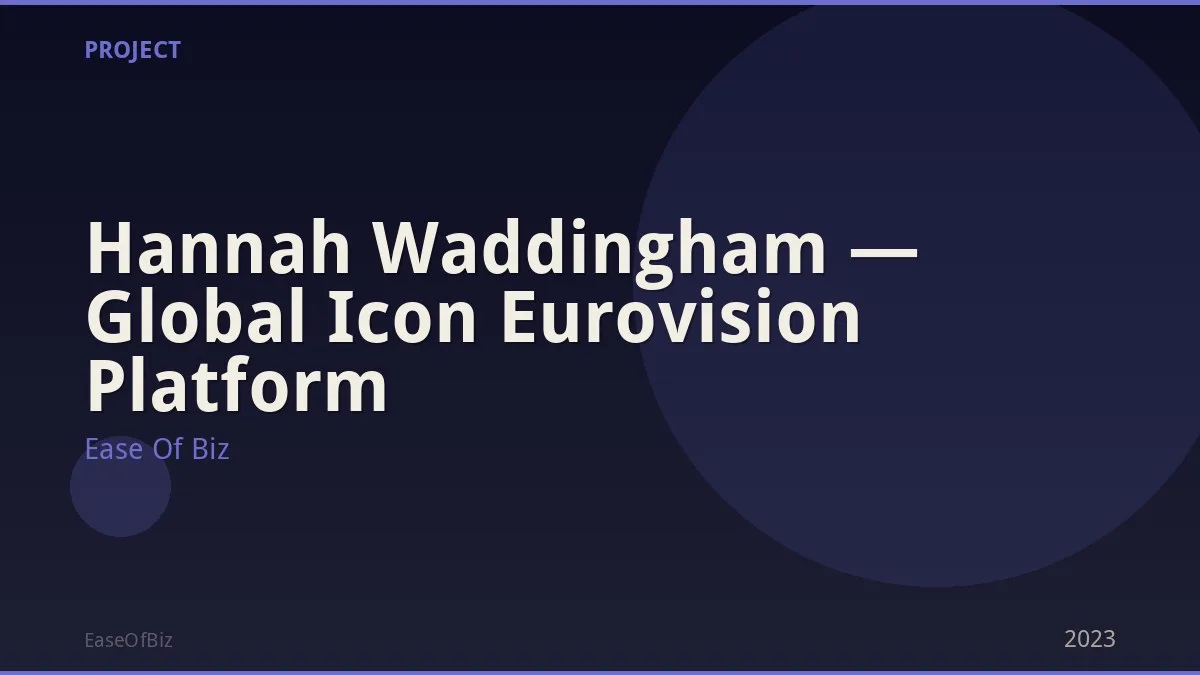 Hannah Waddingham — Global Icon Eurovision Platform