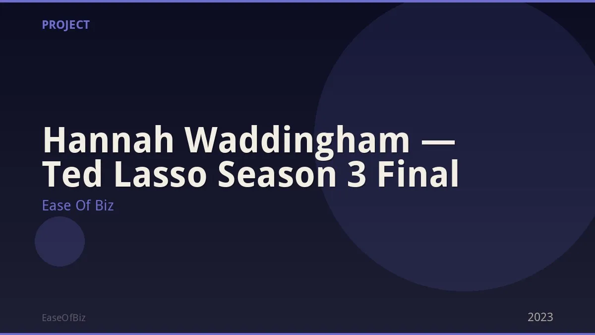Hannah Waddingham — Ted Lasso Season 3 Final