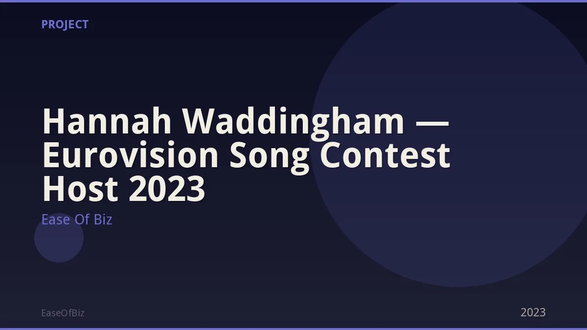 Hannah Waddingham — Eurovision Song Contest Host 2023