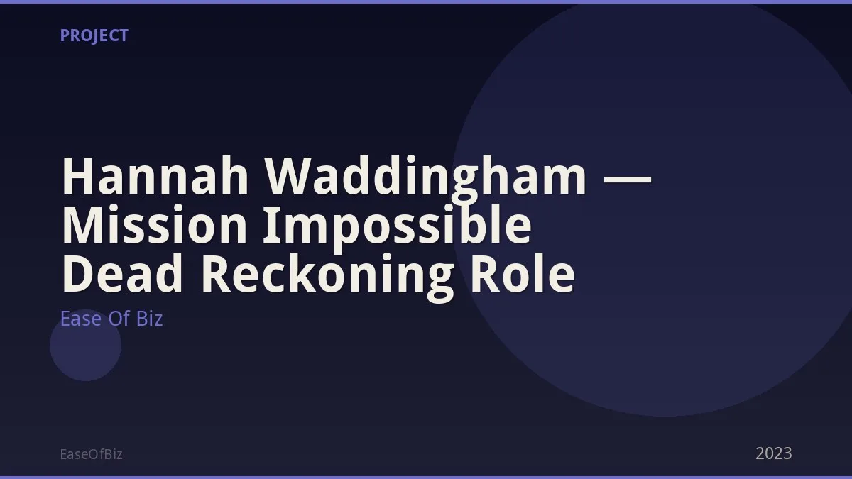 Hannah Waddingham — Mission Impossible Dead Reckoning Role