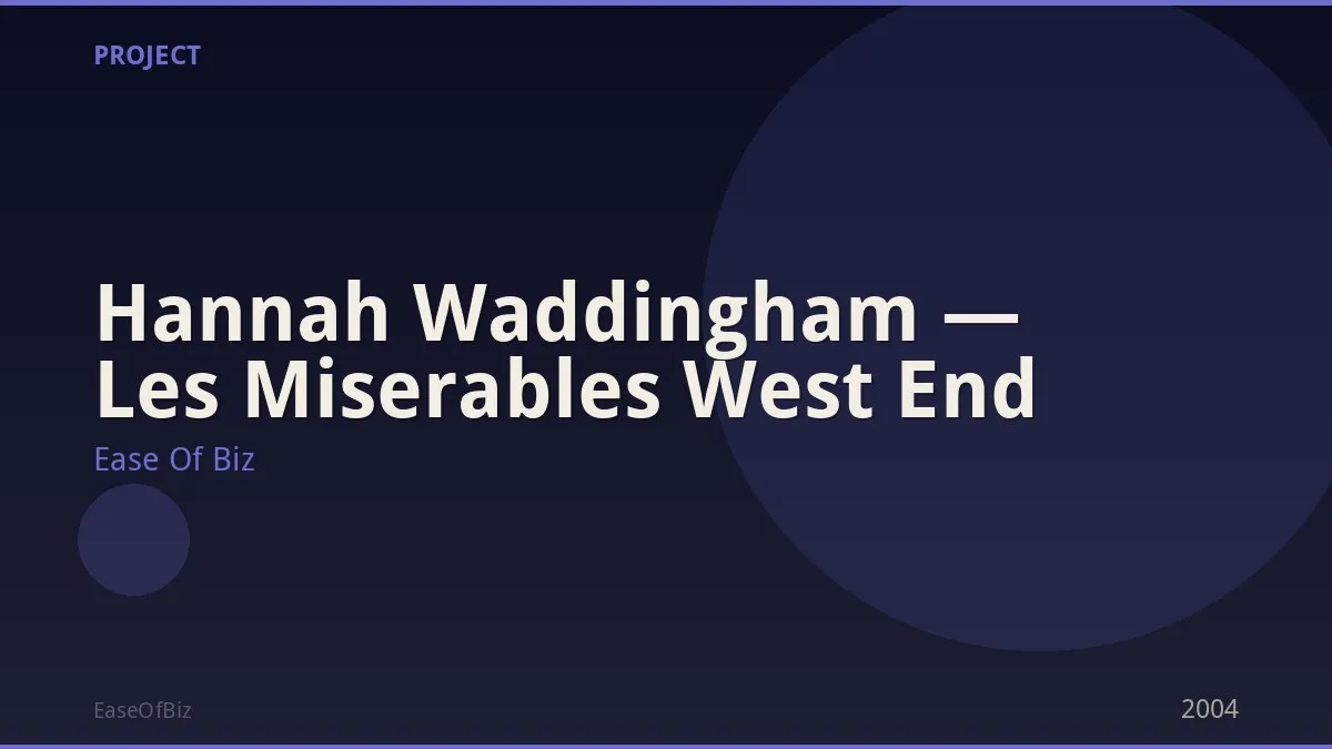 Hannah Waddingham — Les Miserables West End