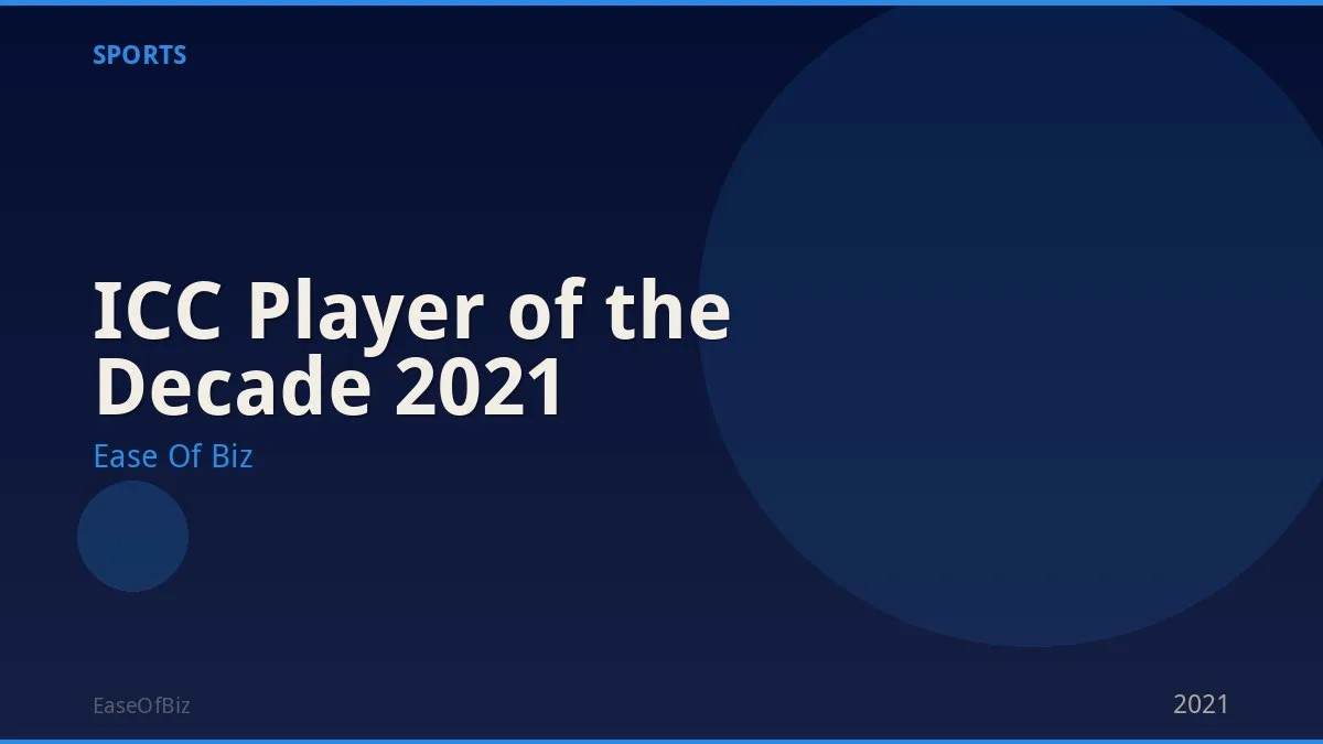 ICC Player of the Decade 2021