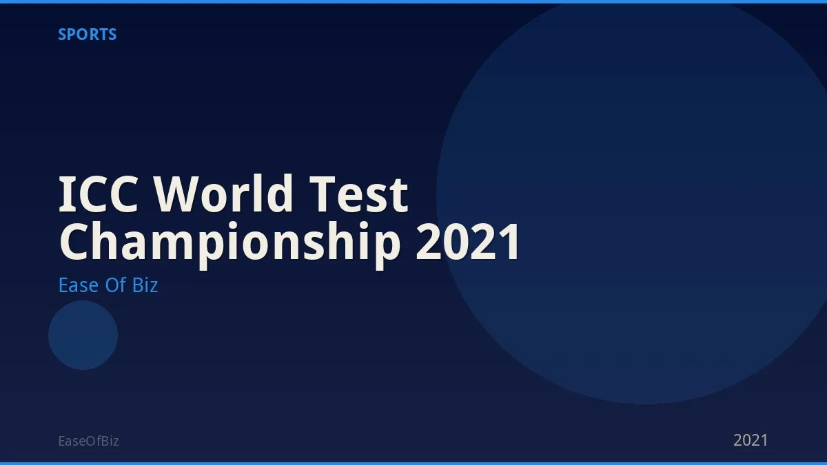 ICC World Test Championship 2021