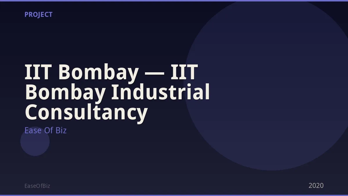 IIT Bombay — IIT Bombay Industrial Consultancy
