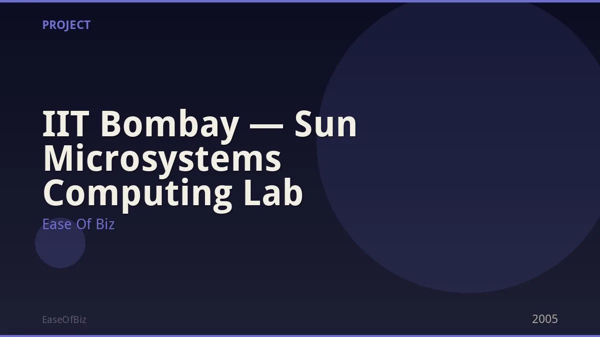 IIT Bombay — Sun Microsystems Computing Lab
